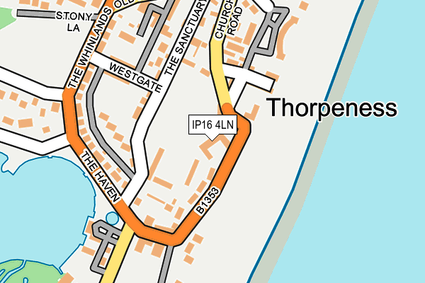 IP16 4LN map - OS OpenMap – Local (Ordnance Survey)