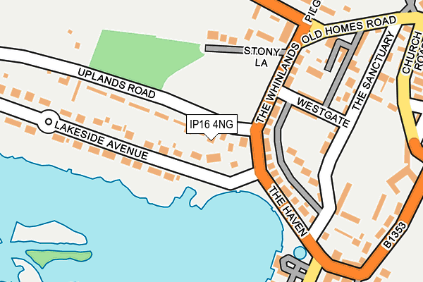 IP16 4NG map - OS OpenMap – Local (Ordnance Survey)