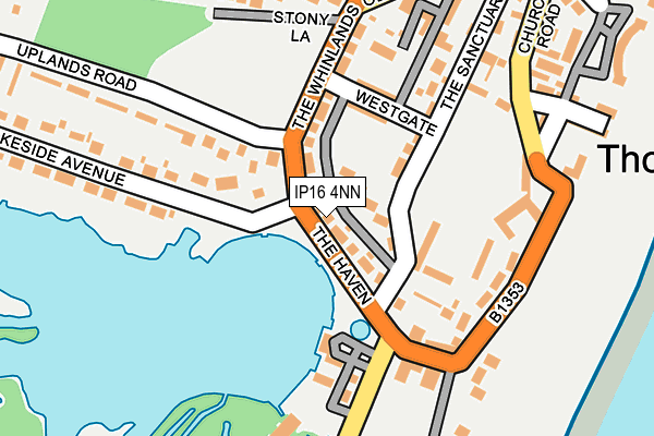 IP16 4NN map - OS OpenMap – Local (Ordnance Survey)