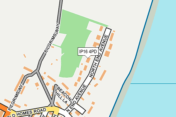 IP16 4PD map - OS OpenMap – Local (Ordnance Survey)