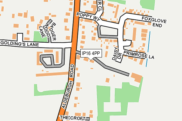 IP16 4PP map - OS OpenMap – Local (Ordnance Survey)