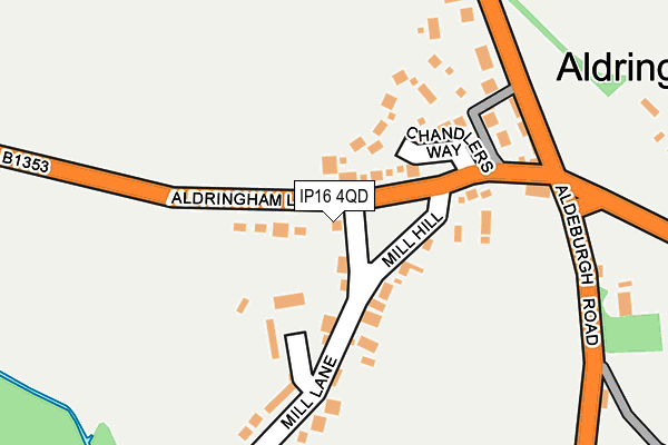IP16 4QD map - OS OpenMap – Local (Ordnance Survey)