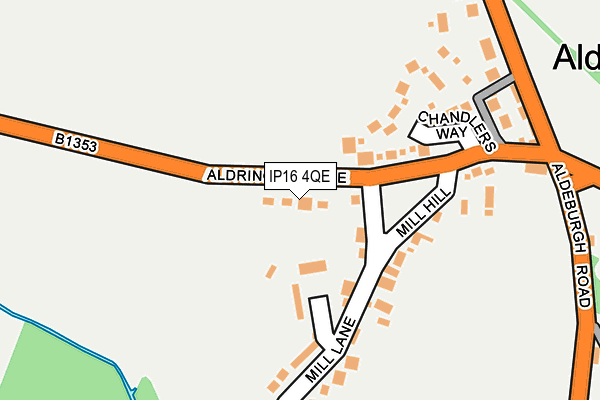 IP16 4QE map - OS OpenMap – Local (Ordnance Survey)