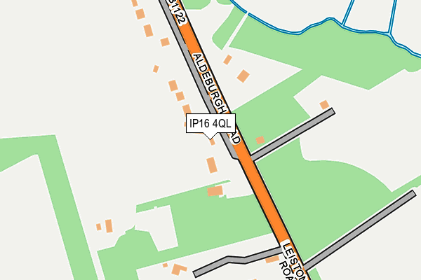 IP16 4QL map - OS OpenMap – Local (Ordnance Survey)