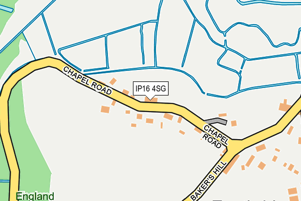 IP16 4SG map - OS OpenMap – Local (Ordnance Survey)