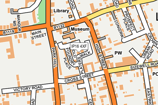 IP16 4XF map - OS OpenMap – Local (Ordnance Survey)