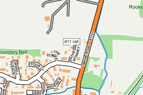 IP17 1AR map - OS OpenMap – Local (Ordnance Survey)