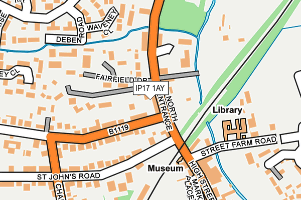 IP17 1AY map - OS OpenMap – Local (Ordnance Survey)