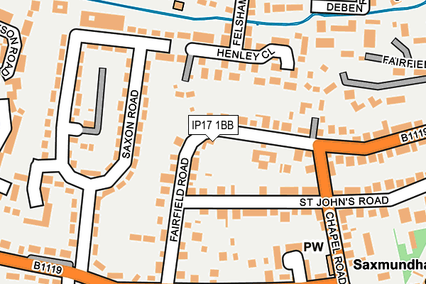 IP17 1BB map - OS OpenMap – Local (Ordnance Survey)