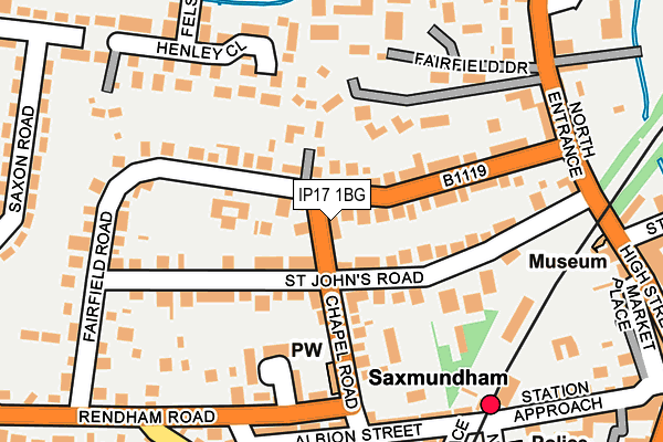 IP17 1BG map - OS OpenMap – Local (Ordnance Survey)