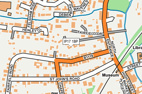 IP17 1BP map - OS OpenMap – Local (Ordnance Survey)