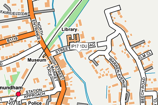 IP17 1DU map - OS OpenMap – Local (Ordnance Survey)