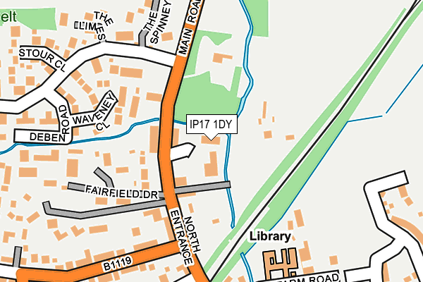 IP17 1DY map - OS OpenMap – Local (Ordnance Survey)