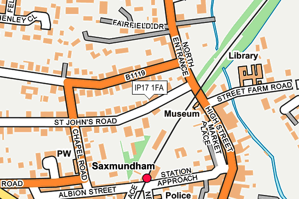 IP17 1FA map - OS OpenMap – Local (Ordnance Survey)