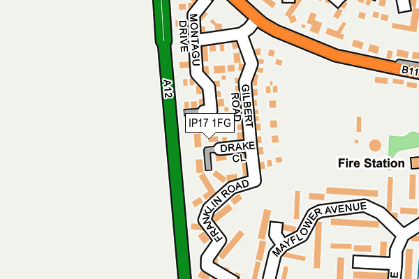 IP17 1FG map - OS OpenMap – Local (Ordnance Survey)