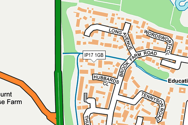 IP17 1GB map - OS OpenMap – Local (Ordnance Survey)
