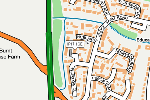 IP17 1GE map - OS OpenMap – Local (Ordnance Survey)