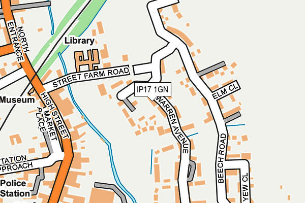 IP17 1GN map - OS OpenMap – Local (Ordnance Survey)