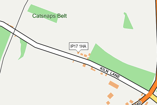 IP17 1HA map - OS OpenMap – Local (Ordnance Survey)