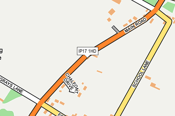 IP17 1HD map - OS OpenMap – Local (Ordnance Survey)