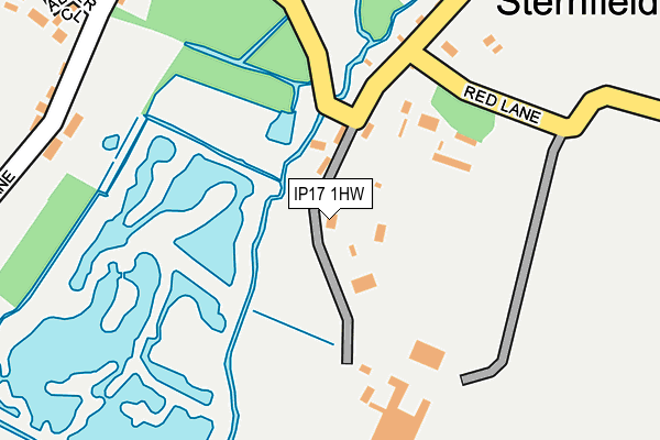 IP17 1HW map - OS OpenMap – Local (Ordnance Survey)