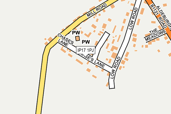 IP17 1PJ map - OS OpenMap – Local (Ordnance Survey)