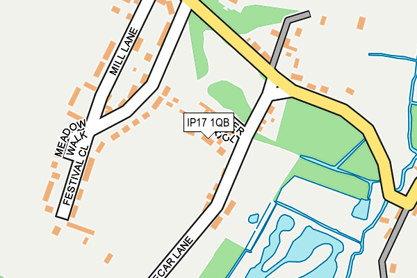 IP17 1QB map - OS OpenMap – Local (Ordnance Survey)
