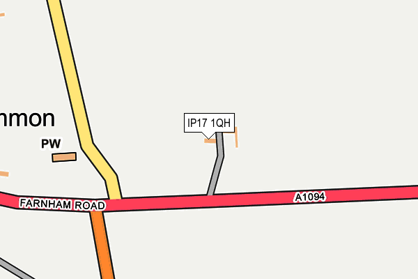 IP17 1QH map - OS OpenMap – Local (Ordnance Survey)
