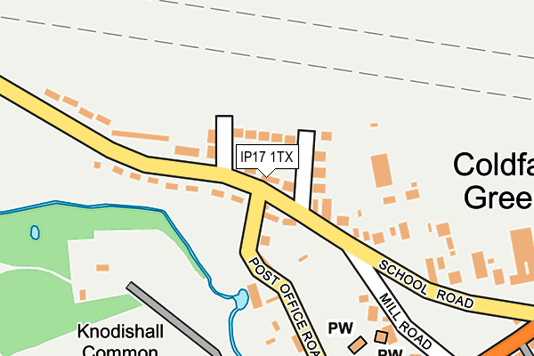 IP17 1TX map - OS OpenMap – Local (Ordnance Survey)