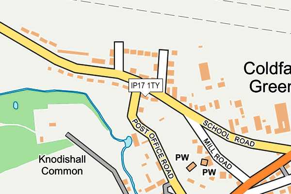 IP17 1TY map - OS OpenMap – Local (Ordnance Survey)