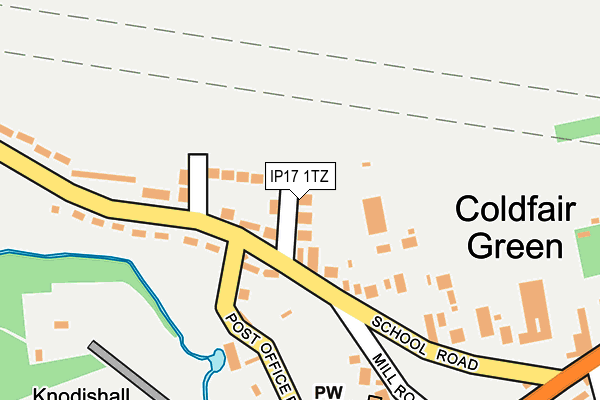 IP17 1TZ map - OS OpenMap – Local (Ordnance Survey)