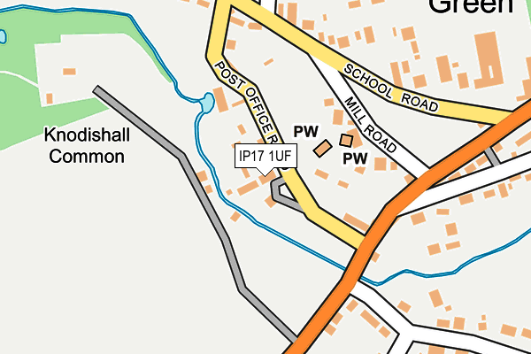 IP17 1UF map - OS OpenMap – Local (Ordnance Survey)