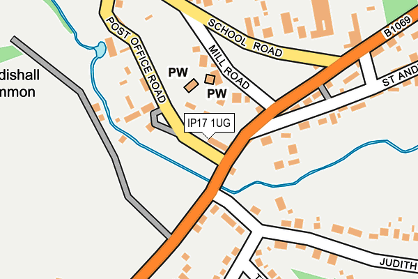 IP17 1UG map - OS OpenMap – Local (Ordnance Survey)