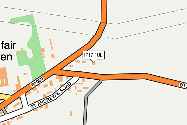 IP17 1UL map - OS OpenMap – Local (Ordnance Survey)