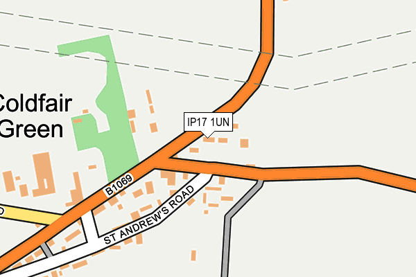 IP17 1UN map - OS OpenMap – Local (Ordnance Survey)