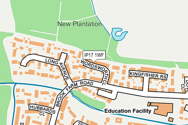 IP17 1WF map - OS OpenMap – Local (Ordnance Survey)