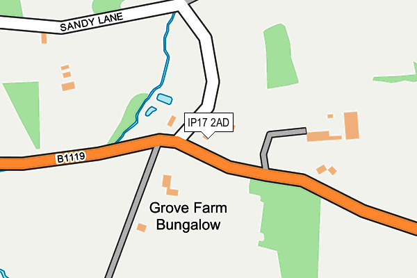 IP17 2AD map - OS OpenMap – Local (Ordnance Survey)