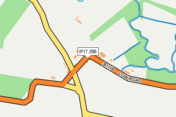 IP17 2BB map - OS OpenMap – Local (Ordnance Survey)