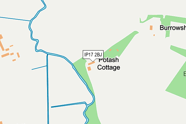 IP17 2BJ map - OS OpenMap – Local (Ordnance Survey)