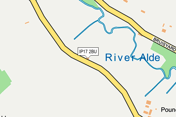 IP17 2BU map - OS OpenMap – Local (Ordnance Survey)