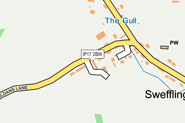 IP17 2BW map - OS OpenMap – Local (Ordnance Survey)