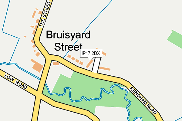 IP17 2DX map - OS OpenMap – Local (Ordnance Survey)