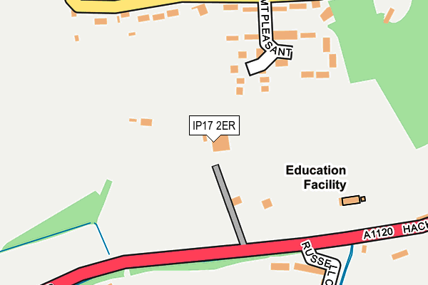 IP17 2ER map - OS OpenMap – Local (Ordnance Survey)