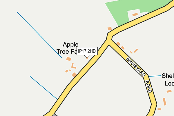 IP17 2HD map - OS OpenMap – Local (Ordnance Survey)