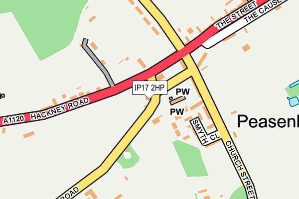 IP17 2HP map - OS OpenMap – Local (Ordnance Survey)