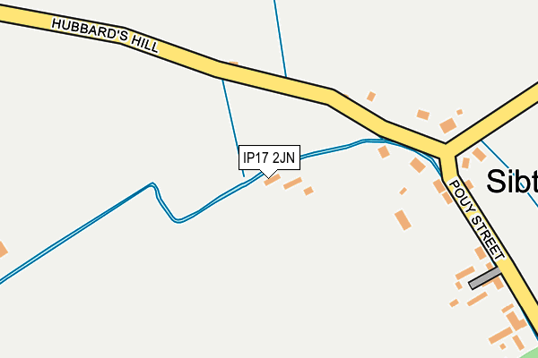 IP17 2JN map - OS OpenMap – Local (Ordnance Survey)
