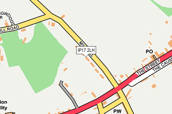 IP17 2LH map - OS OpenMap – Local (Ordnance Survey)