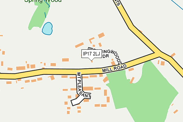 IP17 2LJ map - OS OpenMap – Local (Ordnance Survey)