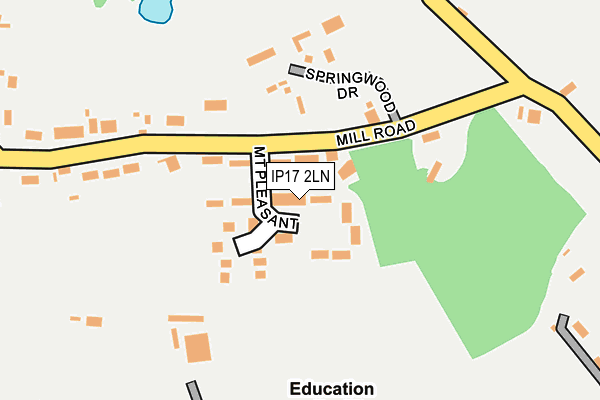 IP17 2LN map - OS OpenMap – Local (Ordnance Survey)