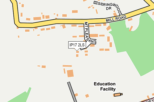 IP17 2LS map - OS OpenMap – Local (Ordnance Survey)